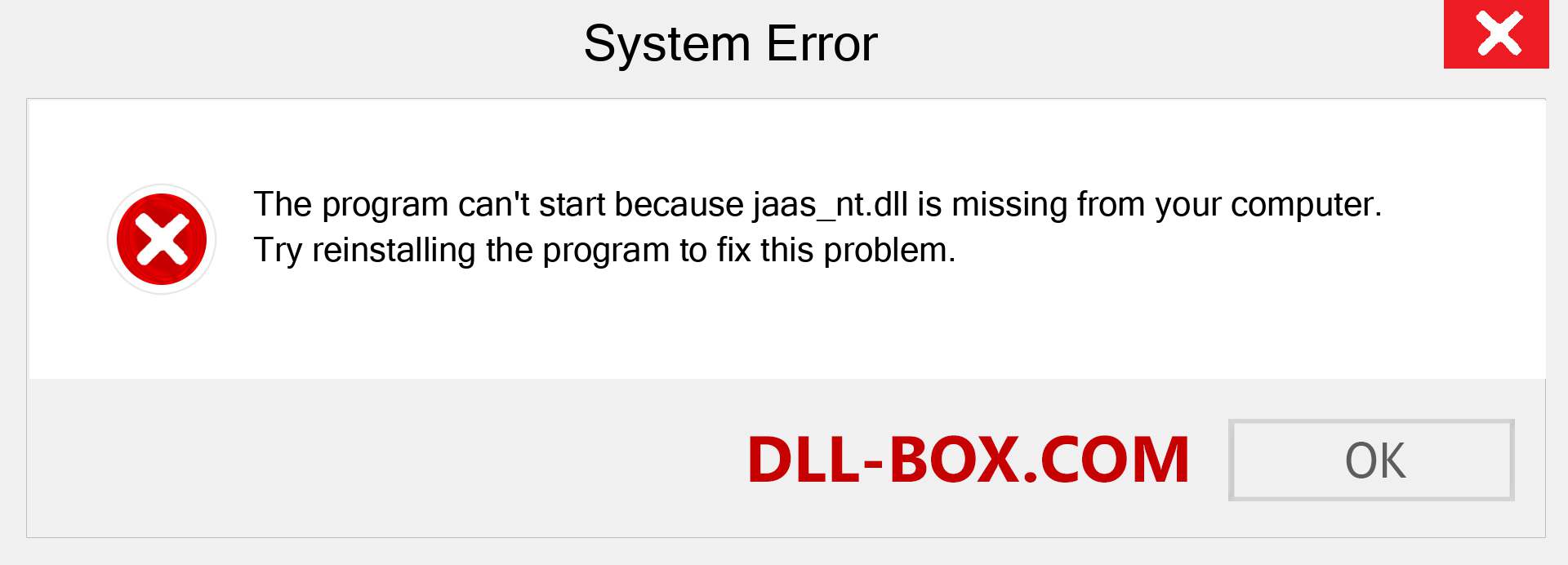  jaas_nt.dll file is missing?. Download for Windows 7, 8, 10 - Fix  jaas_nt dll Missing Error on Windows, photos, images